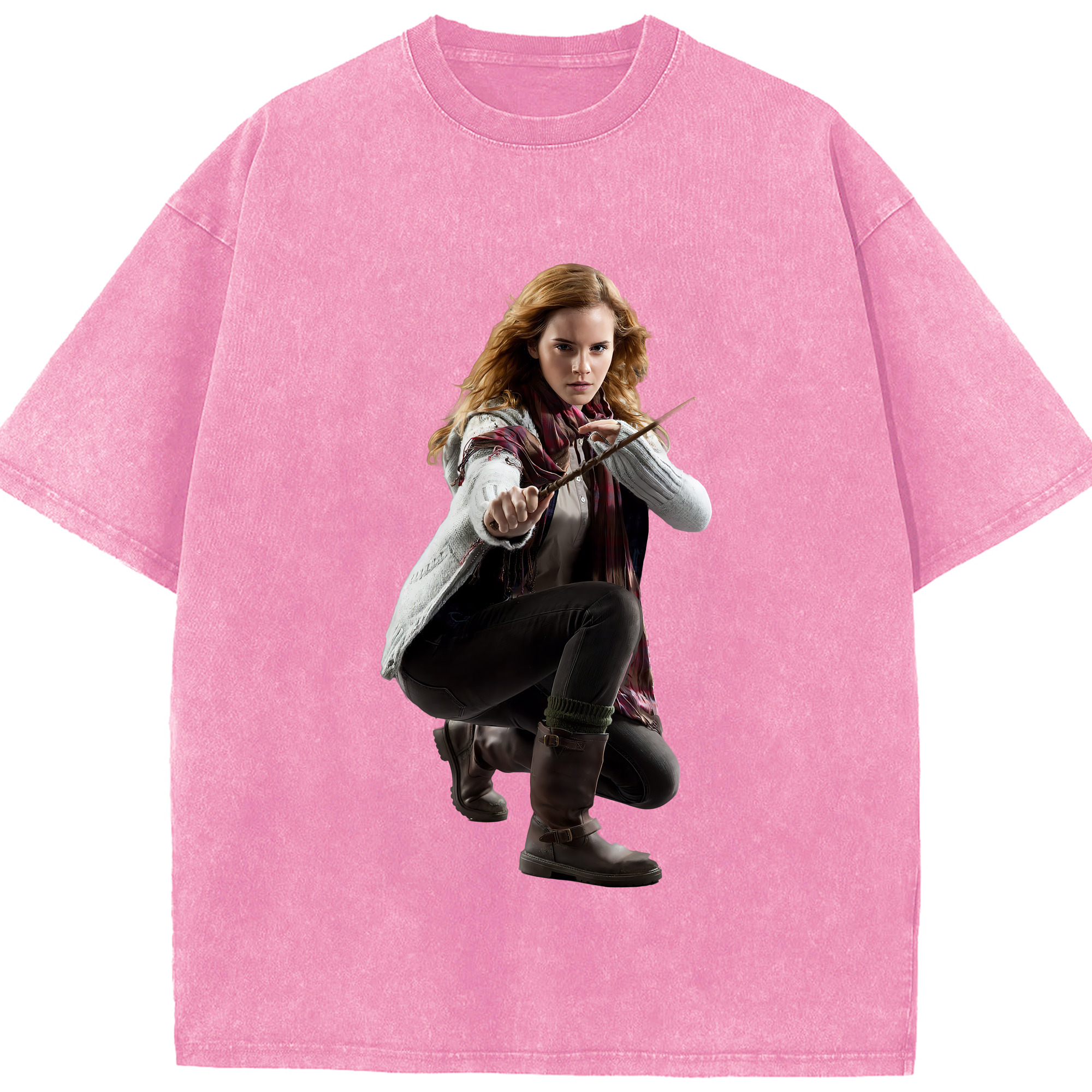 （画像用） Harry Potter ハリー・ポッターシリーズ 綿100% ヴィンテージ風 半袖Tシャツ（フロントプリント）